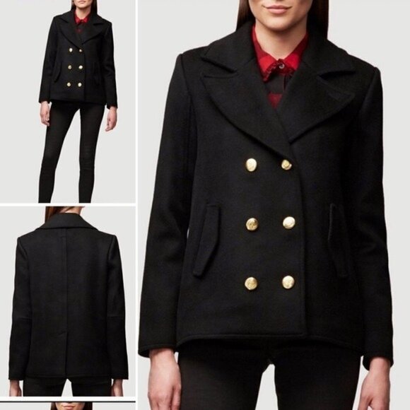 Frame | NWT Oversized Black Wool Boxy Coat New Small - Picture 1 of 7